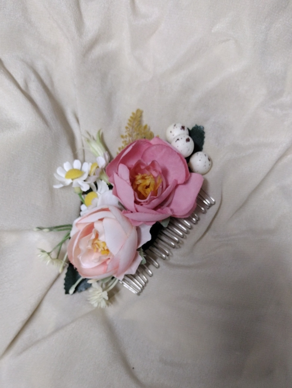 Floral Pink & Blush Decorative Hair Comb